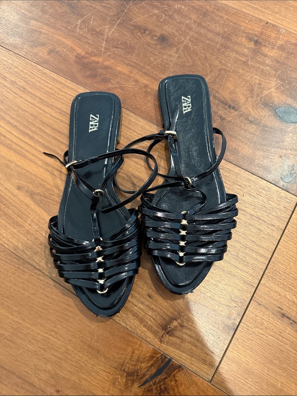 Zara Flat Sandals Sz 36